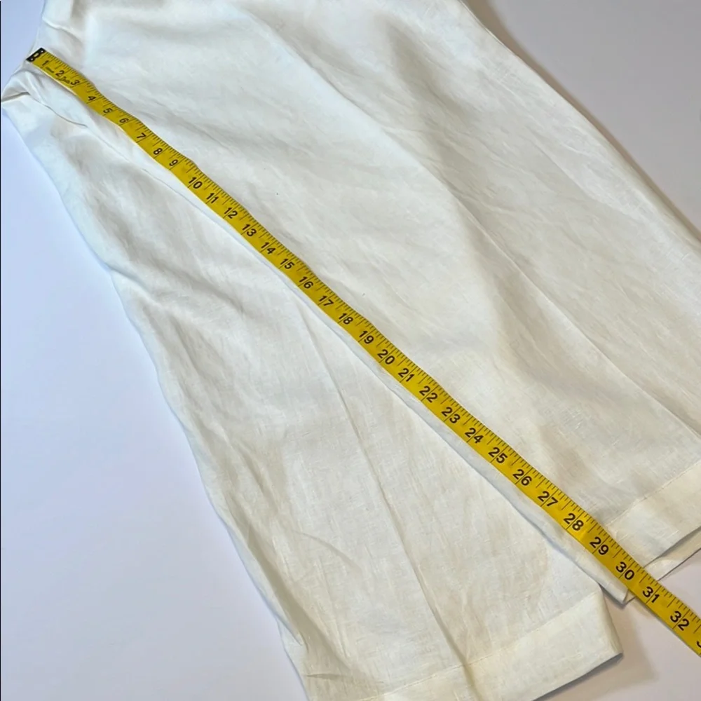 Men's White Linen Blend Dress Pants